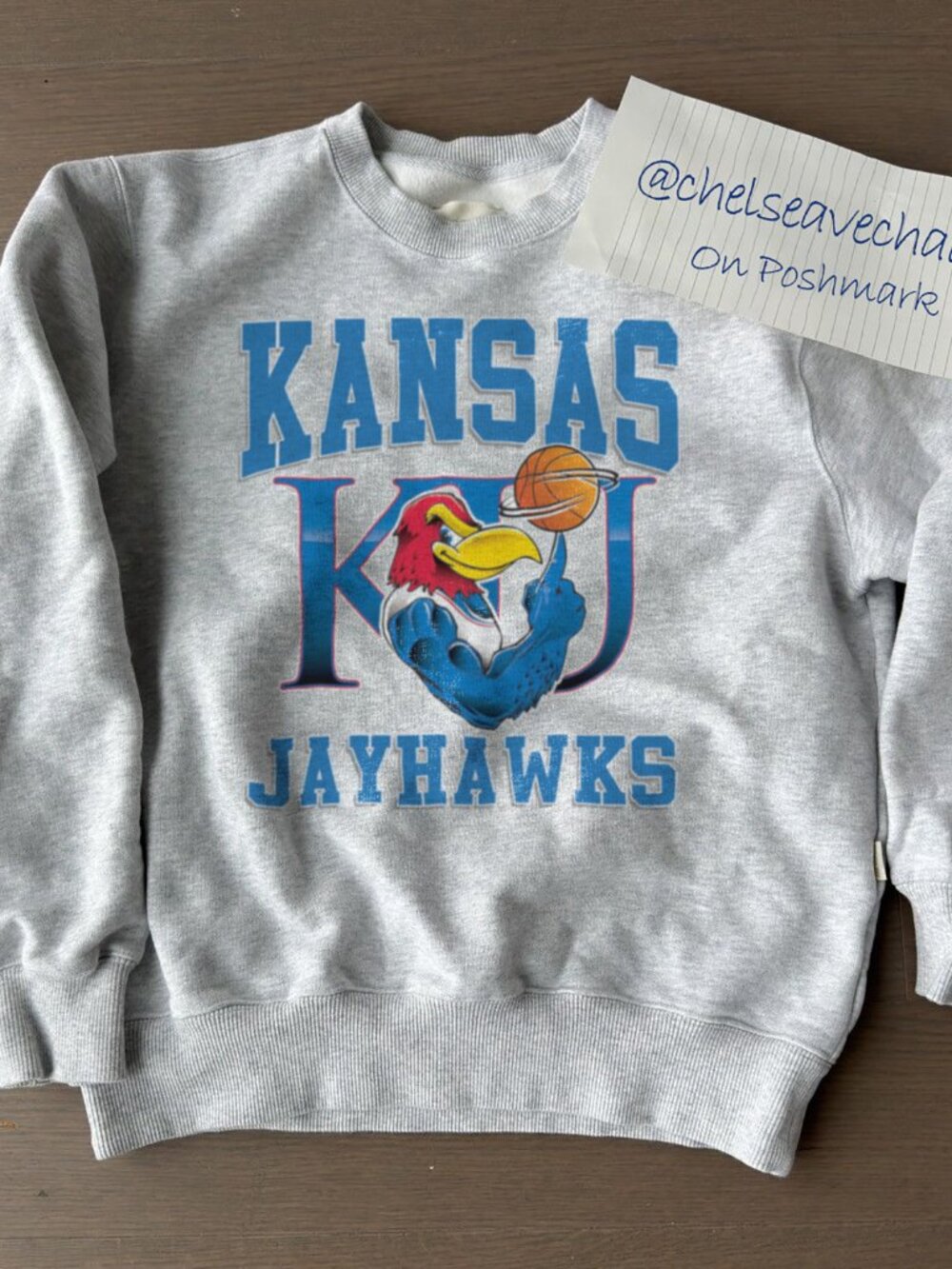 Vintage Kansas Jayhawks Basketball Crewneck Sweatshirt, University of Kansas Tee